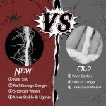 Halloween Decorations Outdoor, 200" Spider Web 60" Giant Spider with Extra Stretch Cobwebs and 10 Small Plastic Spiders, Halloween Outdoor Scary Decorations Yard Home Outside Parties House Décor