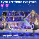 FLITI Halloween Lights Projector Outdoor,Water Wave Aurora Holiday Spotlight with Remote Control,Waterproof LED Landscape Light for Halloween Wedding Party Garden Yard Landscape Wall Tree Decoration