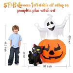 Spooky Pumpkin & Black Cat Halloween Inflatables (5ft)