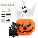 Spooky Pumpkin & Black Cat Halloween Inflatables (5ft)