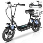Caroma Foldable Electric Scooter with Seat and Power