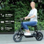Caroma Foldable Electric Scooter with Seat and Power