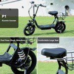 Caroma Foldable Electric Scooter with Seat and Power