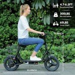 Caroma Foldable Electric Scooter with Seat and Power