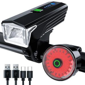 3000LM Waterproof Bike Light Set with Sensors