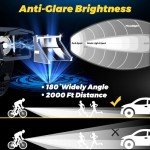 3000LM Waterproof Bike Light Set with Sensors