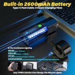 3000LM Waterproof Bike Light Set with Sensors