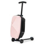 Kids & Adults Ride-On Luggage Scooter - Light Pink