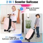 Kids & Adults Ride-On Luggage Scooter - Light Pink
