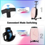 Kids & Adults Ride-On Luggage Scooter - Light Pink