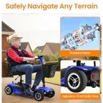 Blue Electric Wheelchair with Basket & Charger
