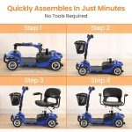 Blue Electric Wheelchair with Basket & Charger