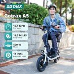 Gotrax A5 Electric Scooter with Seat - White