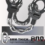Heavy Duty Electric Scooter Chain Lock with Keys