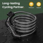 Titanker 4FT Bike Lock Cable with Mounting Bracket