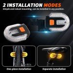 USB Charging Bike Turn Signals with Alarm - 4 Pack