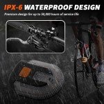 USB Charging Bike Turn Signals with Alarm - 4 Pack