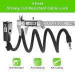 EmjollRay 4ft Anti-Theft Electric Scooter Lock