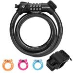 4-Digit Resettable Anti-Theft Cable Lock for Scooters