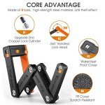 ANGGOER Compact Folding Bike Lock with Bracket