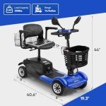 Foldable 4-Wheel Electric Scooter for Adults