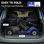 Foldable 4-Wheel Electric Scooter for Adults