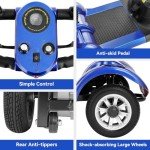 Foldable 4-Wheel Electric Scooter for Adults