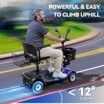 Foldable 4-Wheel Electric Scooter for Adults