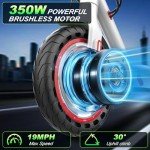 8.5" Tires, 350W Motor, 19 MPH Electric Scooter