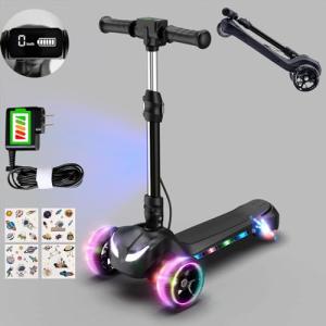 Kids 3-Wheel Foldable Electric Scooter with LCD