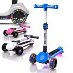 Kids Light Up 3-Wheel Electric Scooter, Blue