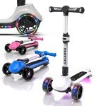 Kids Light Up 3-Wheel Electric Scooter, Blue