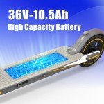 Electric Scooter for Adults, Up to 19 Mph, 19 Miles Range & 264 lbs Load, Aluminum Alloy E-Scooter with 350W Motor, Foldable Escooter with Dual Braking System and App Control (Yellow)