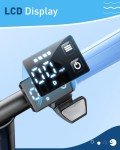 Hiboy Q2 Lite Electric Scooter with Seat for Kids Ages 4-8 - UL Certified, Up to 9.3 MPH with 100W Motor, 3-Speed Adjustable, Rear Basket, LED Neon/Brake Lights, LCD Display - Blue