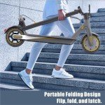 Electric Scooter for Adults, Up to 19 Mph, 19 Miles Range & 264 lbs Load, Aluminum Alloy E-Scooter with 350W Motor, Foldable Escooter with Dual Braking System and App Control (Yellow)