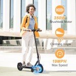 VOLPAM Electric Scooter, Powerful 350W-500W Motor, 21Miles Long Range, Top Speed 19/21 MPH, 8.5" /10''Solid Tires, Cruise Control, E Scooter for Adults (350W-21Miles)