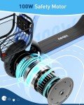 Hiboy Q2 Lite Electric Scooter with Seat for Kids Ages 4-8 - UL Certified, Up to 9.3 MPH with 100W Motor, 3-Speed Adjustable, Rear Basket, LED Neon/Brake Lights, LCD Display - Blue