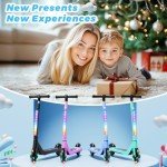 EPCTEK Black Electric Scooter, Kick Scooter with Adjustable Height, 5.3" Solid Tires Wheel and Front Light, Up to 6 Mph, 5 Miles Range, for Kids Age 6-12