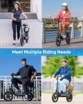 Hoverfly Z5 Electric Scooter with Seat for Adult, 18.6Miles Range&15.5Mph Power by 400W Motor, 14" Pneumatic Tire&Height Adjustable Seat, Foldable Commuter Scooter with Phone Holder, Hook&Carry Basket