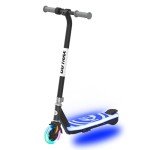 Gotrax SCOUT PRO Kids Electric Scooter, Max 6Mph and 30min Riding Time, Thumb-Throttle Control with PU Luminous Front Wheels (5.0'') and Deck Light, Kick Scooter for Kids Boys Girls Ages 4-7, Black