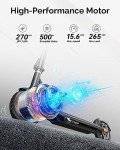 Atomi Electric Scooter E20, 500W Motor Electric Scooter with 19 Miles Long Range, 15.6 Mph Speed, Portable Folding Commuting Scooter for Adults with Double Braking System and Smart App