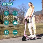 Gotrax XR Ultra Electric Scooter, 8.5" Honeycomb Tire, Max 13 Mile and 15.5 Mph 300W Motor, Bright Headlight, Aluminum Alloy Frame and Cruise Control, Foldable Escooter for Adult (Pink)