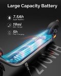 Atomi Electric Scooter E20, 500W Motor Electric Scooter with 19 Miles Long Range, 15.6 Mph Speed, Portable Folding Commuting Scooter for Adults with Double Braking System and Smart App