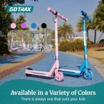 Gotrax SCOUT PRO Kids Electric Scooter, Max 6Mph and 30min Riding Time, Thumb-Throttle Control with PU Luminous Front Wheels (5.0'') and Deck Light, Kick Scooter for Kids Boys Girls Ages 4-7, Black