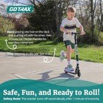 Gotrax SCOUT PRO Kids Electric Scooter, Max 6Mph and 30min Riding Time, Thumb-Throttle Control with PU Luminous Front Wheels (5.0'') and Deck Light, Kick Scooter for Kids Boys Girls Ages 4-7, Black