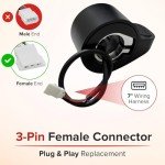 AlveyTech 3-Wire Thumb Throttle for GOTRAX Apex, Apex LE/XL/Pro, and GXL V2 Electric Scooters - Replacement Finger Speed Controller with 3 Pin Female Connector, Accelerator Controller Parts
