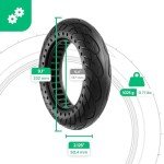 MOOVMOOV Solid Tire 10x2.125 Compatible with Pure Air Electric Scooter, Gotrax G4 / GMAX Ultra, Turboant M10, and Other Models - Puncture Resistant Tire 10 x 2.125 Inches