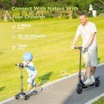 iScooter iK2 Electric Scooter for Kids Ages 3-8, Bluetooth Features, Thumb Accelerator, Colorful Lights, 3 Adjustable Height Toddler Motorized Scooters, Foldable Scooter for Kids (Pink)