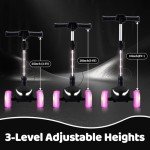 3 Wheel Electric Scooter for Kids Ages 3-12, LCD Screen, Bluetooth Music, LED Light Wheels, Thumb Throttle, 3 Adjustable Heights, 5MPH Speed, Lightweight, Foldable Kids Electric Scooter for Boys Girls
