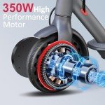 VOLPAM Electric Scooter, 350W/500W Motor, Max 21-28 Miles Range, 19/21 Mph Top Speed, 8.5''/10'' Tires, Dual Braking, Kick Scooter, 2 Wheels and Height Handlebars (10.5Ah-23Miles-350W)